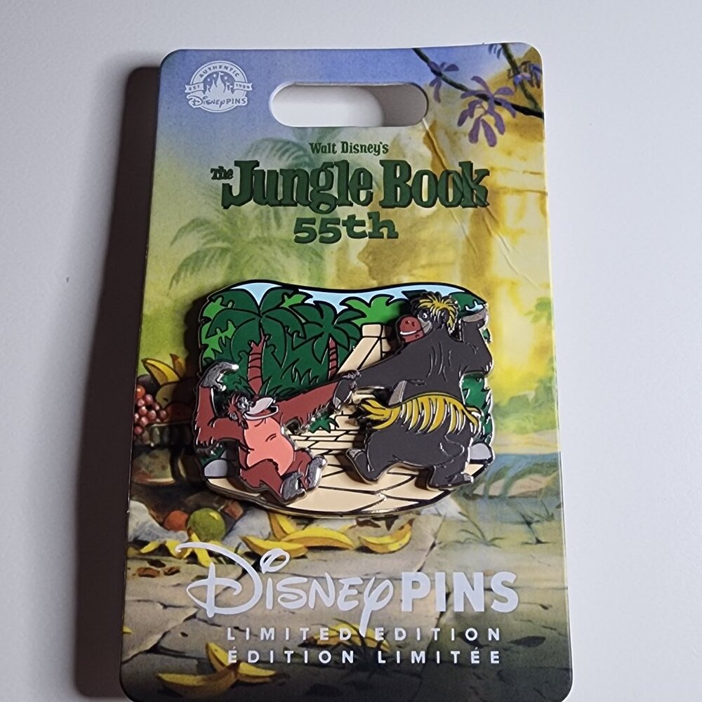 The Jungle Book 55th Anniversary King Louie and Baloo Disney Pin LE 4250 NEW